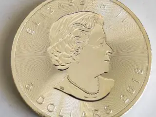 1.Oz 9999 Finsølv Maple leaf Canada 5$ 2018