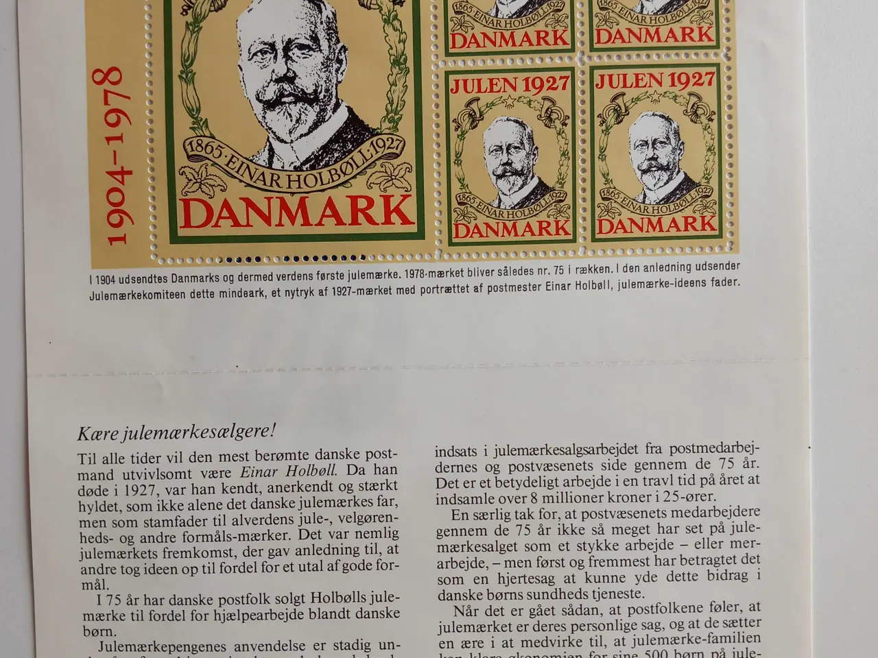 Billede 1 - Hilsen til julemærkesælgere