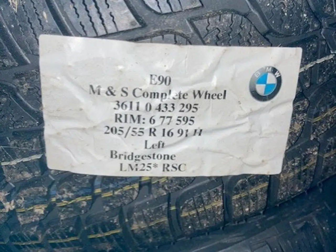 Billede 2 - 4 stk alufælge med vinterdæk passer på BMW E 90