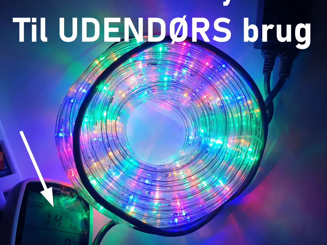 Billede 1 - NY! 10m Flerfarvet LED Kæde / Julelys