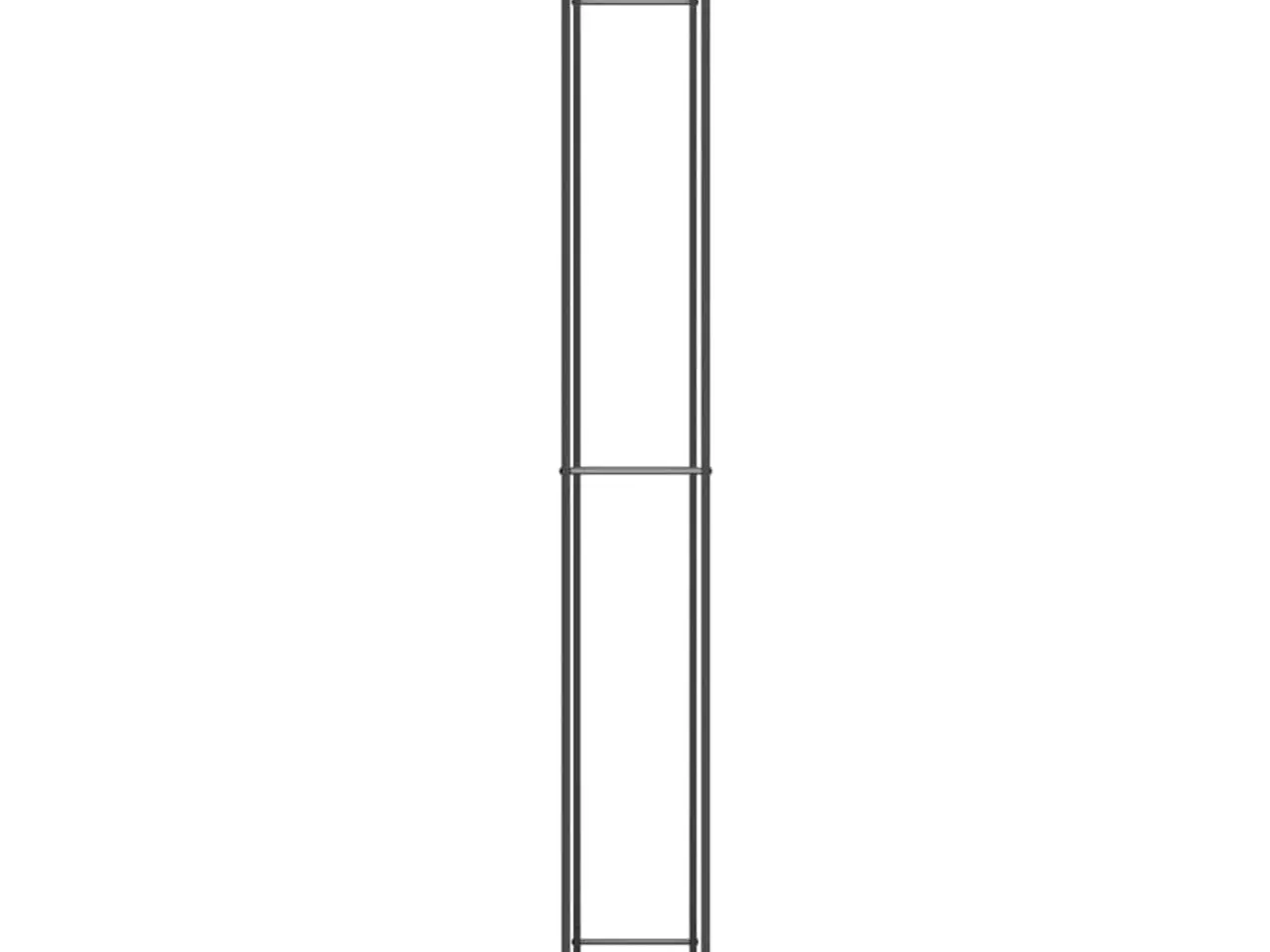 Billede 4 - Brændestativ 110x28x214 cm stål matsort