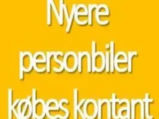 Nyere personbiler købes kontant