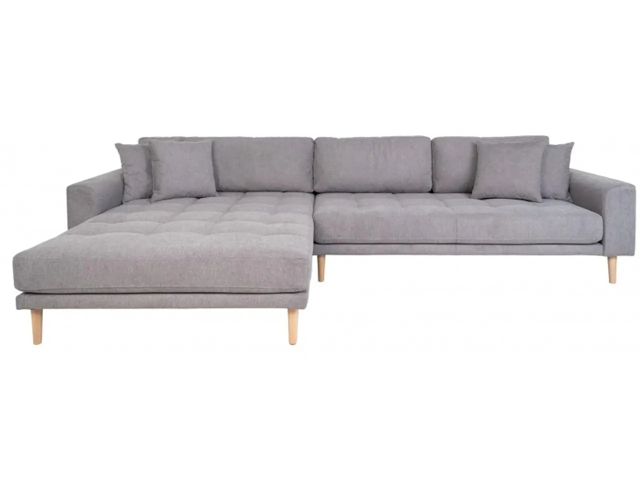 Billede 1 - Lido - Venstrevendt Chaiselongsofa - Lysegrå stof