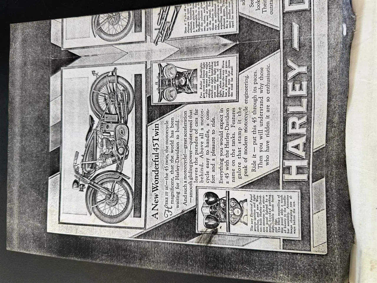Billede 30 - Harley-Davidson "Flying Twin" Model DL, 45" Side Valve Flathead V-Twin