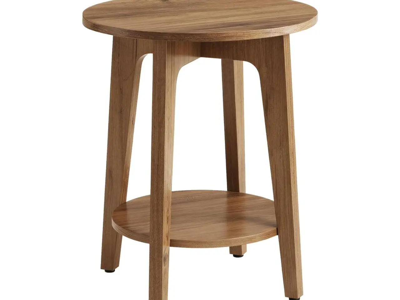 Billede 1 - Rundt sidebord med bundhylde - LET283T41V1