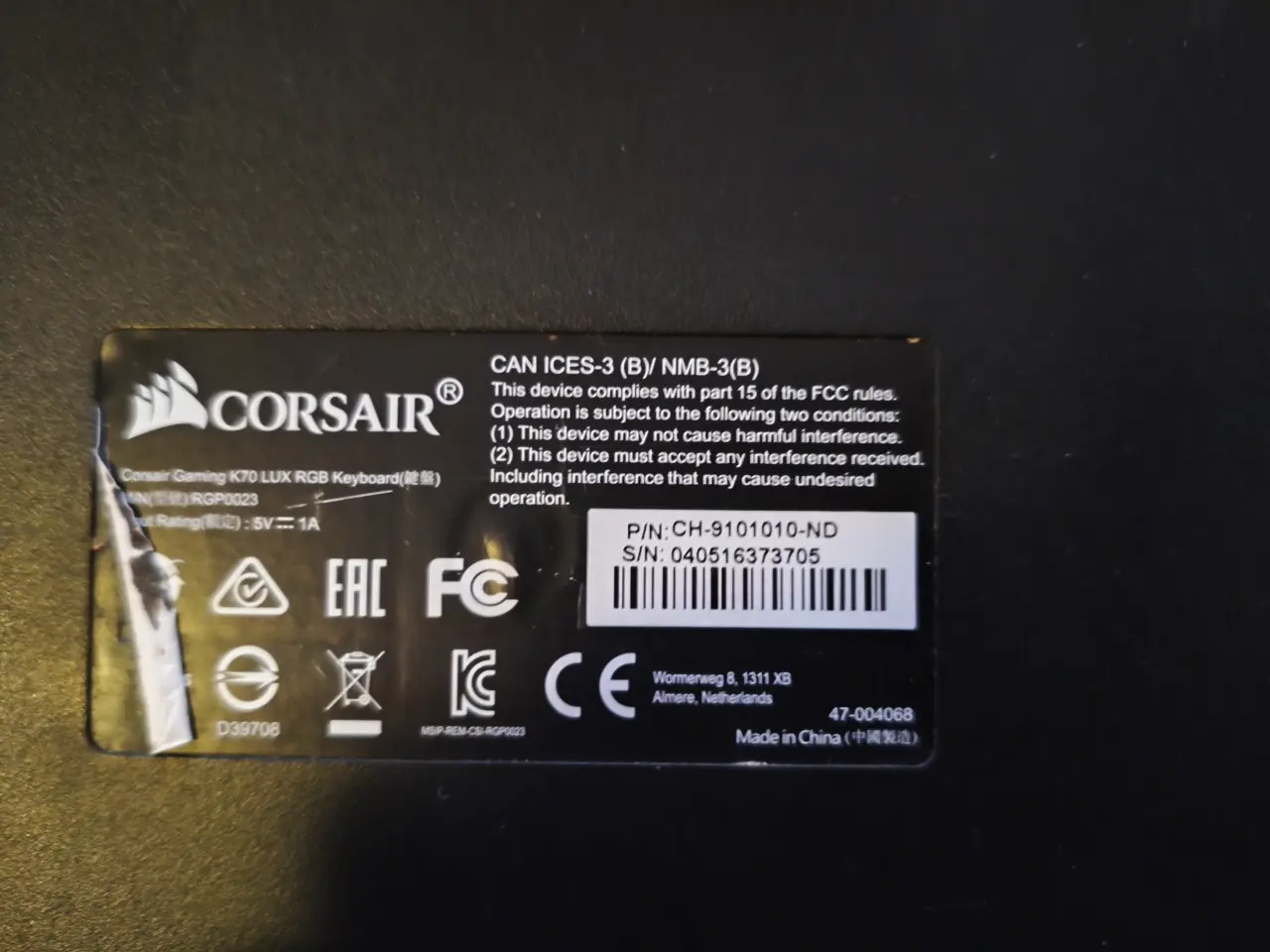 Billede 3 - Corsair K70 LUX RGB tastatur