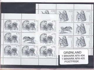 Grønland - 2 Stk. Småark AFA 404 + 405 - Postfrisk