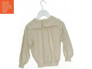 Strik Bluse fra Zara med blonde krave (str. 110 cm)