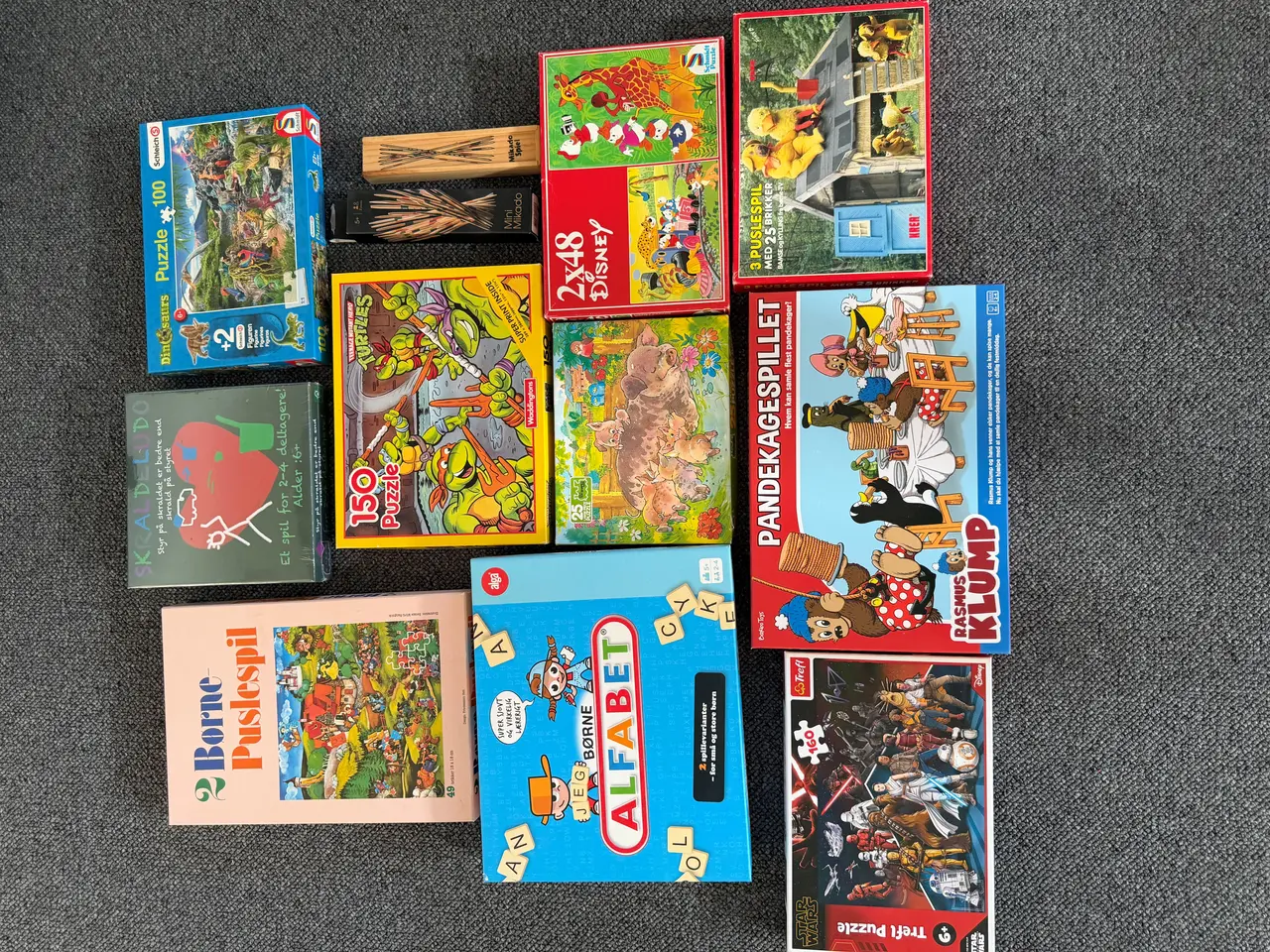 Billede 1 - 12 børne spil og puslespil