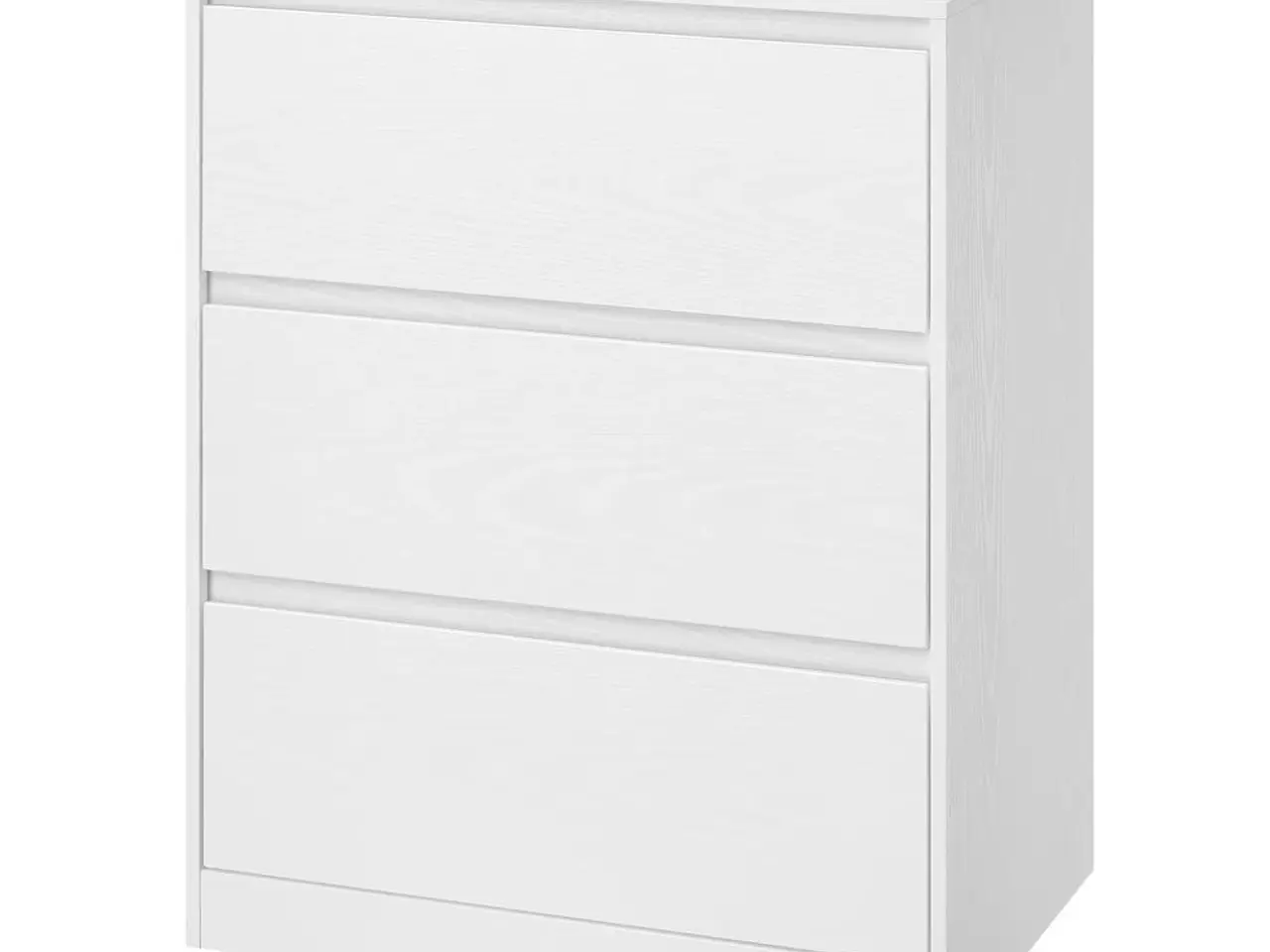 Billede 1 - Kommode med 3 skuffer - moderne, snehvid, 40 × 60 × 75 cm (KAILYN)