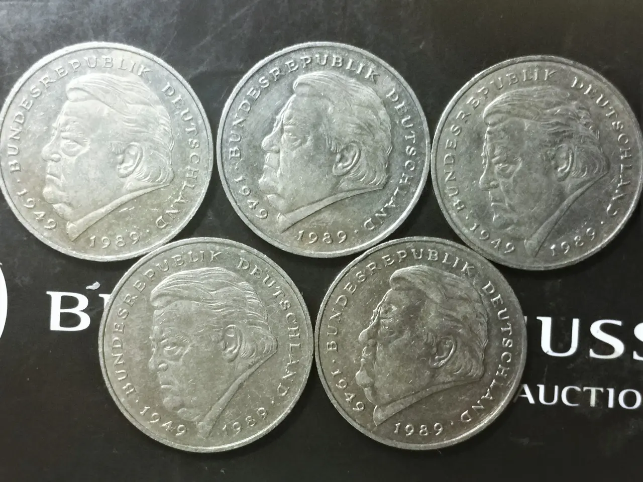 Billede 1 - TYSKLAND 5 x 2 MARK 1995 G BEDRE ÅR! F.J. Strauss