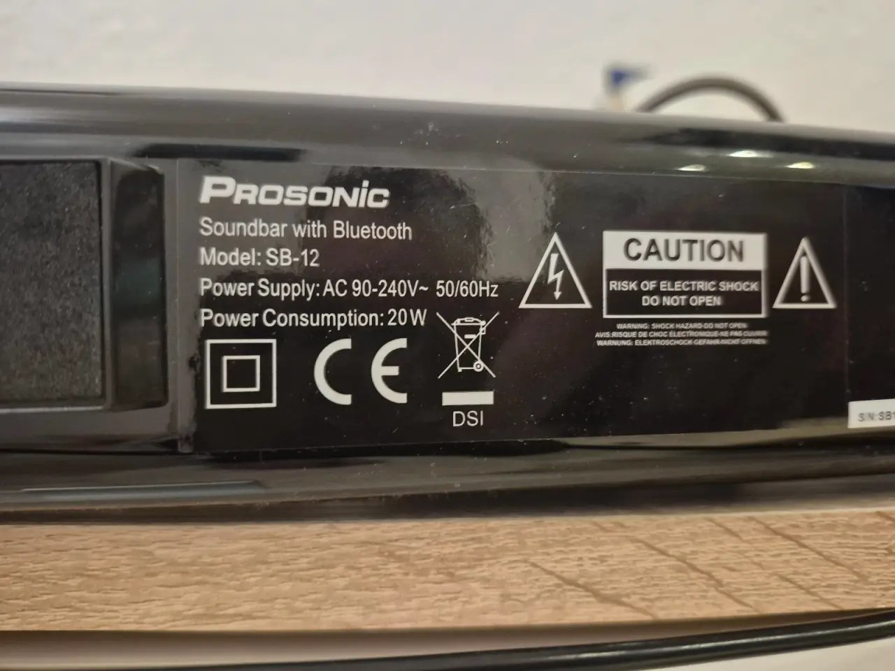 Billede 3 - Prosonic Soundbar med Bluetooth, Model: SB-12