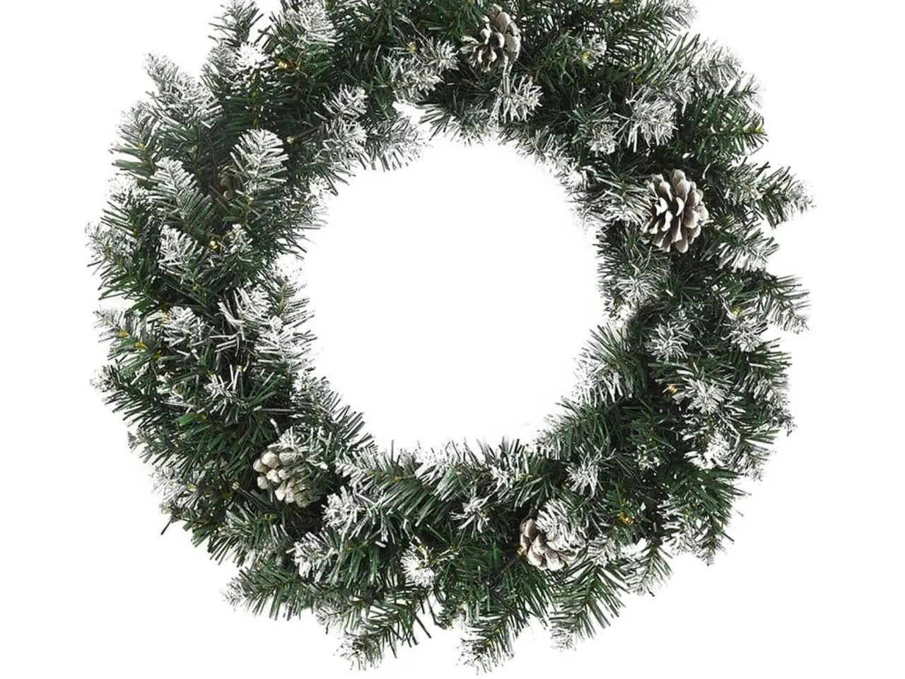 Billede 5 - Julekrans med LED-lys 45 cm - grøn