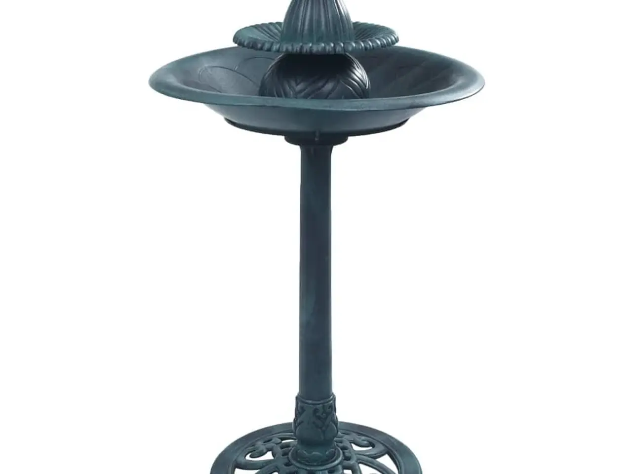 Billede 3 - Fuglebad med springvand 50 × 91 cm - plastik, grøn