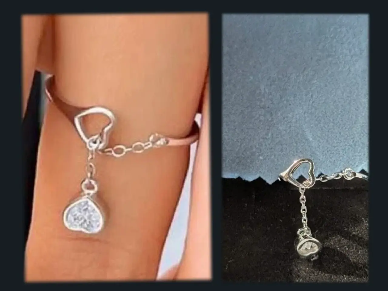 Billede 1 - Sterling sølv ring med zirkoner.