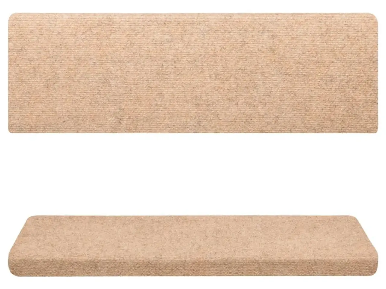 Billede 4 - Trappemåtter selvklæbende 15 stk. 65x21x4 cm cremefarvede rektangulære kant
