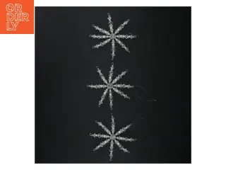Krystallignende jule snefnugdekorationer (str. Ø. 12,5 cm)