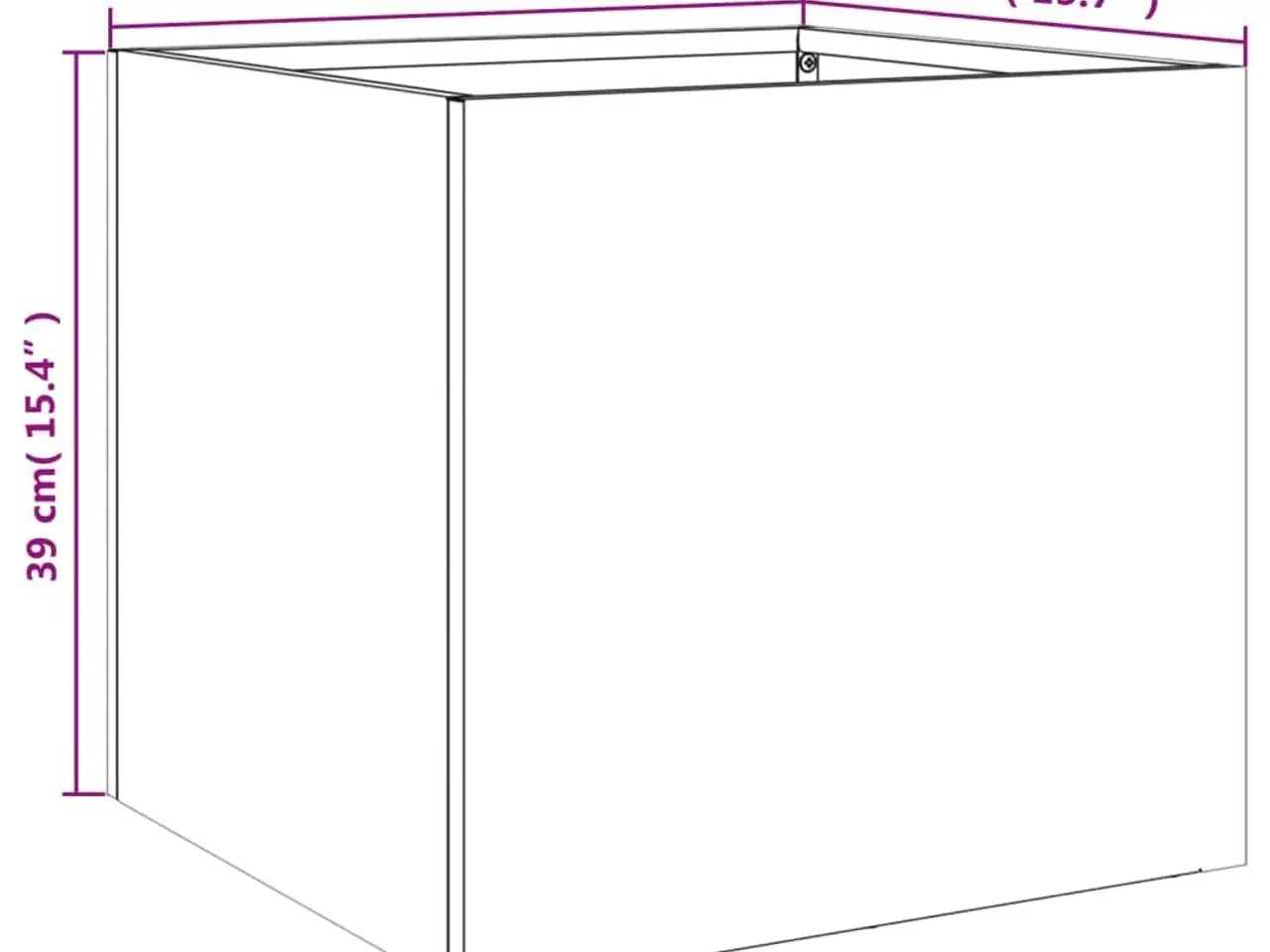 Billede 9 - Plantekasser i stål - 2 stk., 42 × 40 × 39 cm, sort