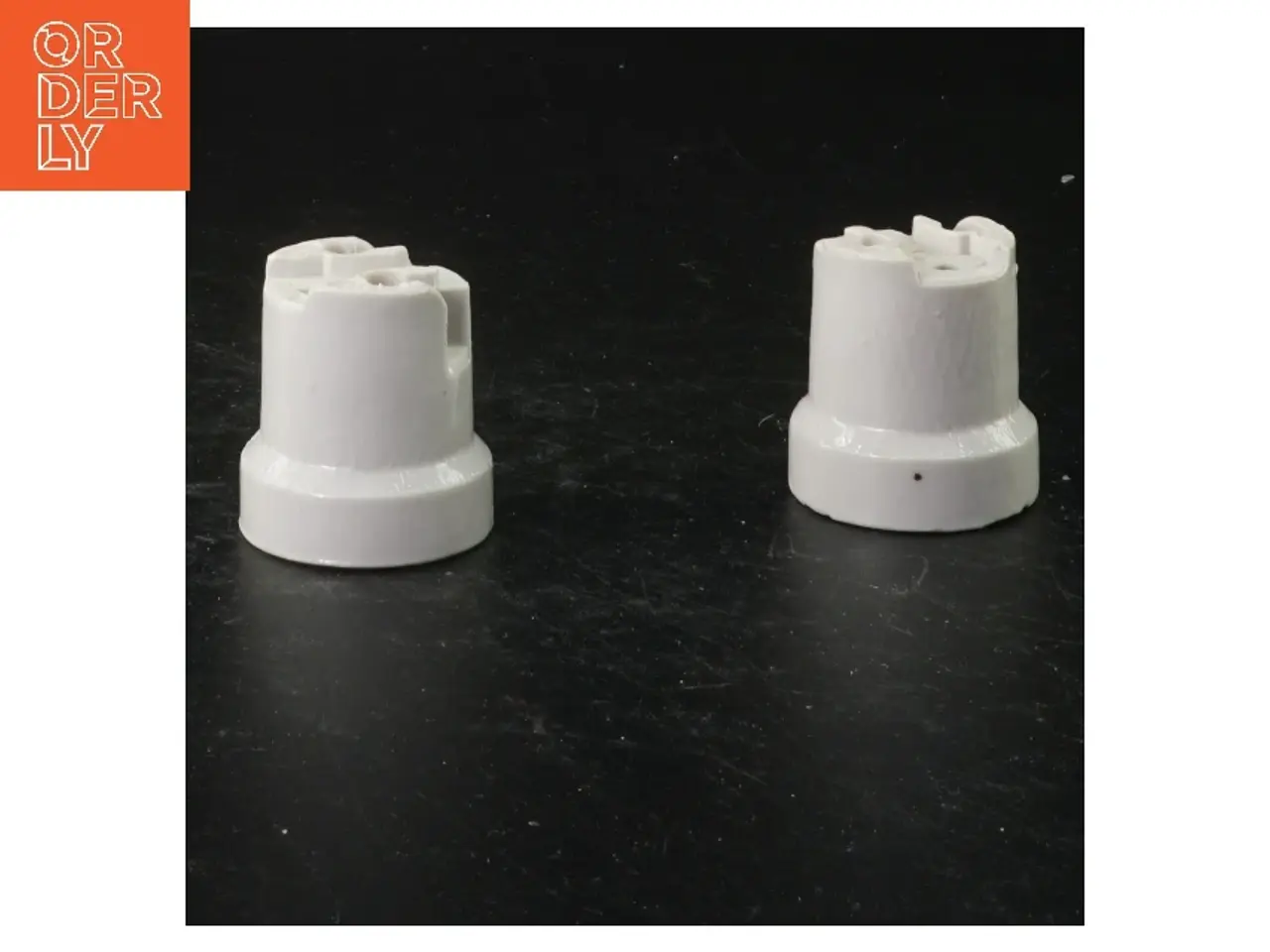 Billede 1 - Lampefatninger porcelæn (str. 4,5 cm)