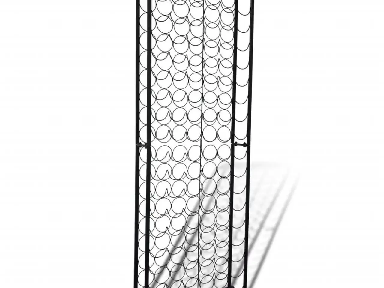 Billede 2 - Vinreol i smedejern - 108 flasker, sort, gulvmodel