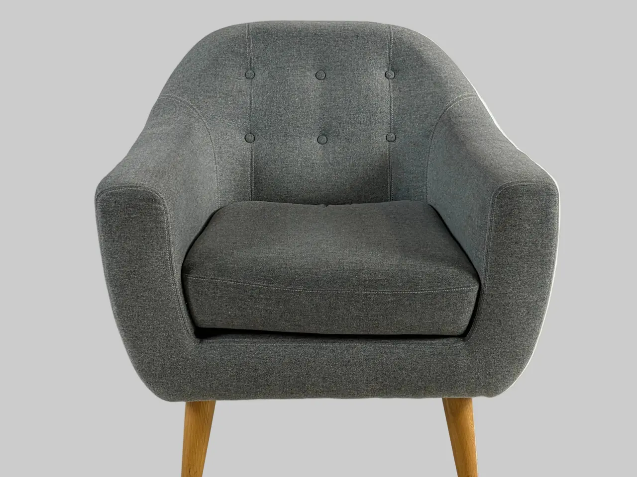 Billede 3 - SofaCompany Loungestol – Grå/Natur Stel