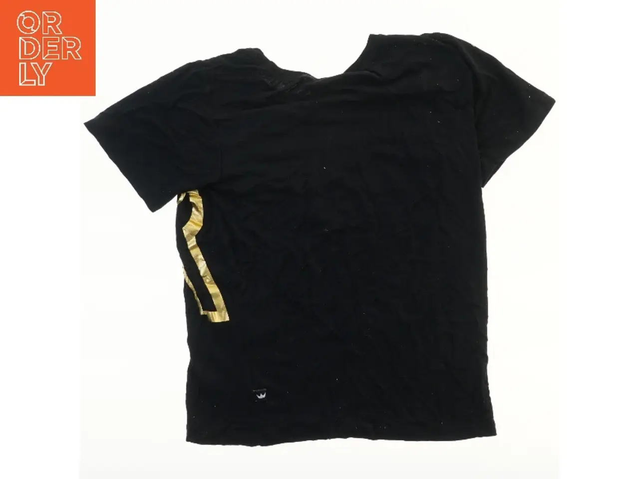 Billede 2 - Sort T-shirt med stort guldfarvet STAR-print fra Royal Rebels (str. 134)
