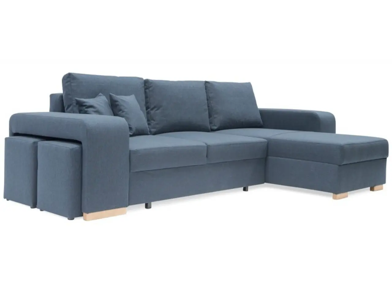 Billede 9 - Mark vendbar sovesofa m. puffer - Blå Inari 80