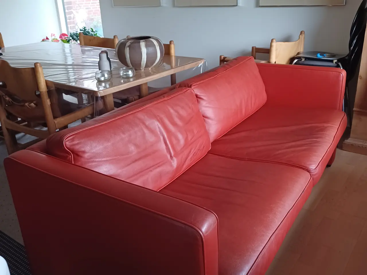 Billede 2 - Sofaer i rødt læder