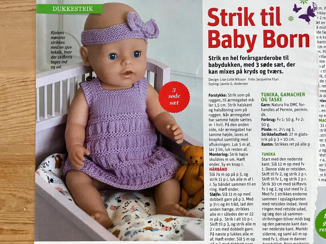 Billede 1 - 9 opskrifter på tøj til Baby Born