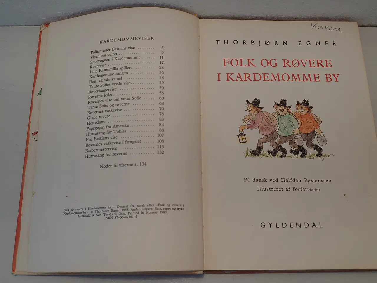 Billede 2 - Thorbjørn Egner:Folk og røvere i Kardemommeby.1980