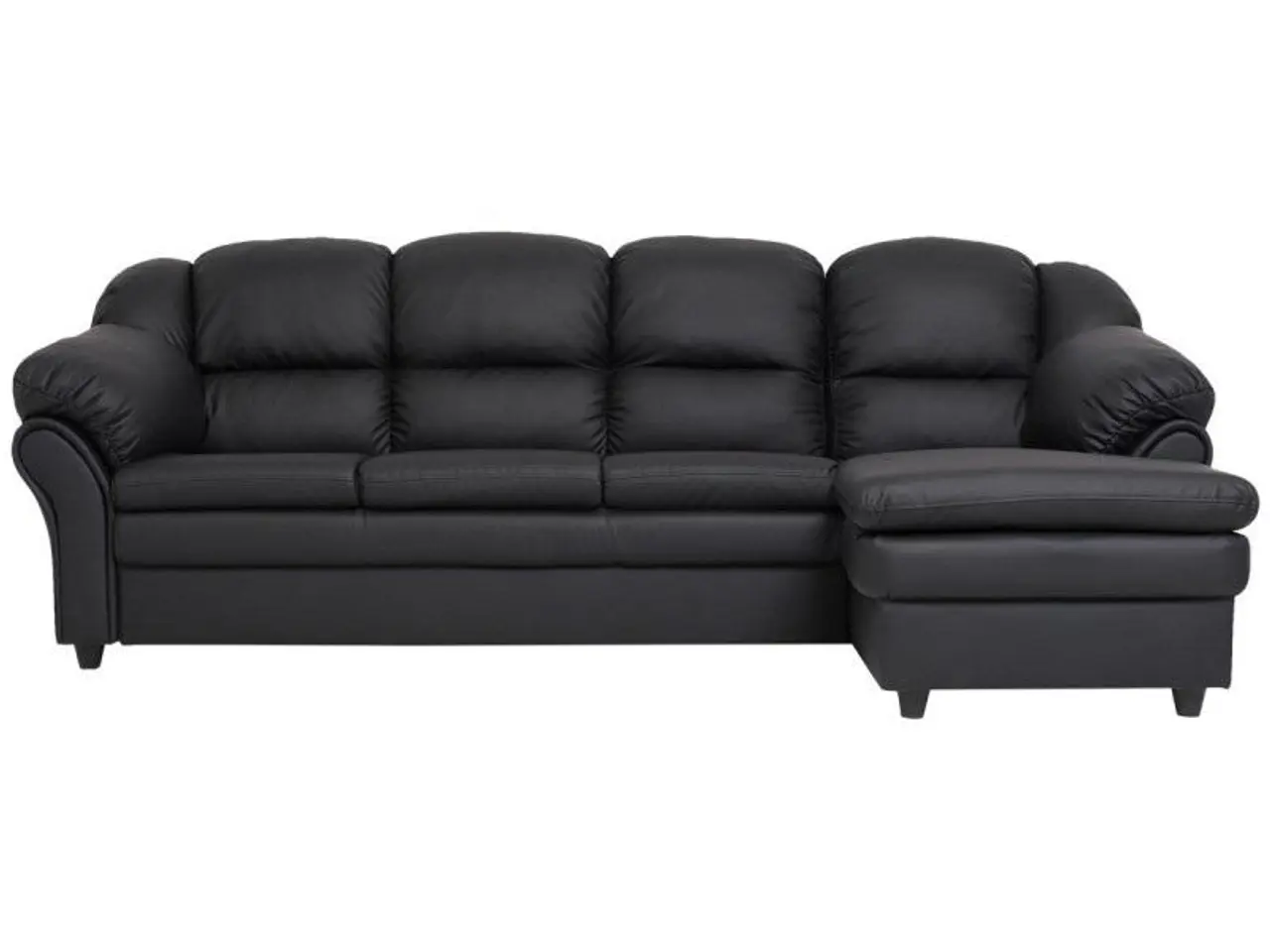 Billede 1 - Elias chaiselongsofa - 4 pers. Højre - Sort tekstillæder
