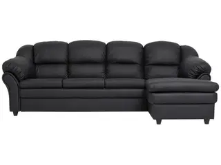 Elias chaiselongsofa - 4 pers. Højre - Sort tekstillæder