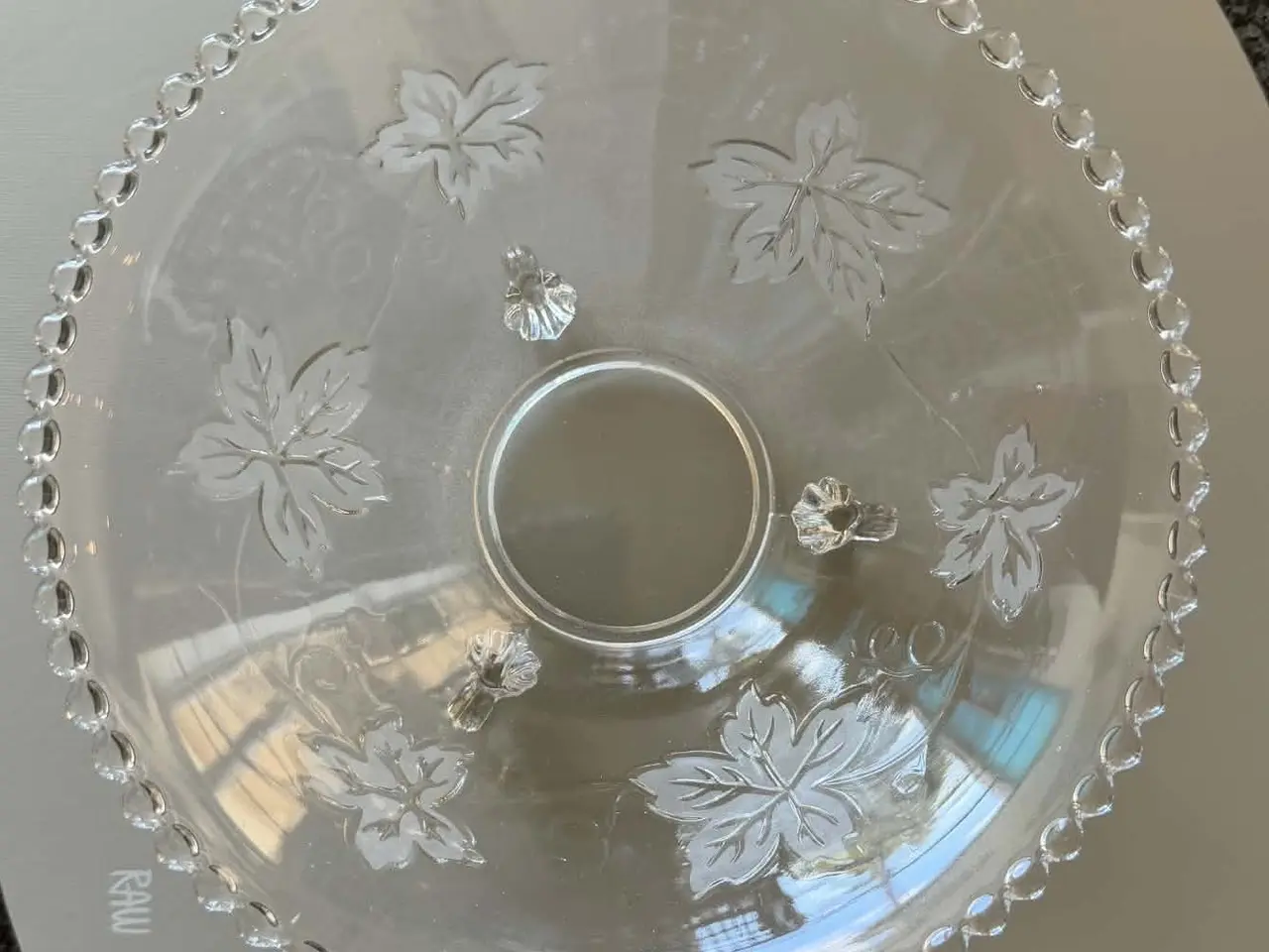 Billede 2 - Elegant Smuk vintage glasskål (21,5 cm)