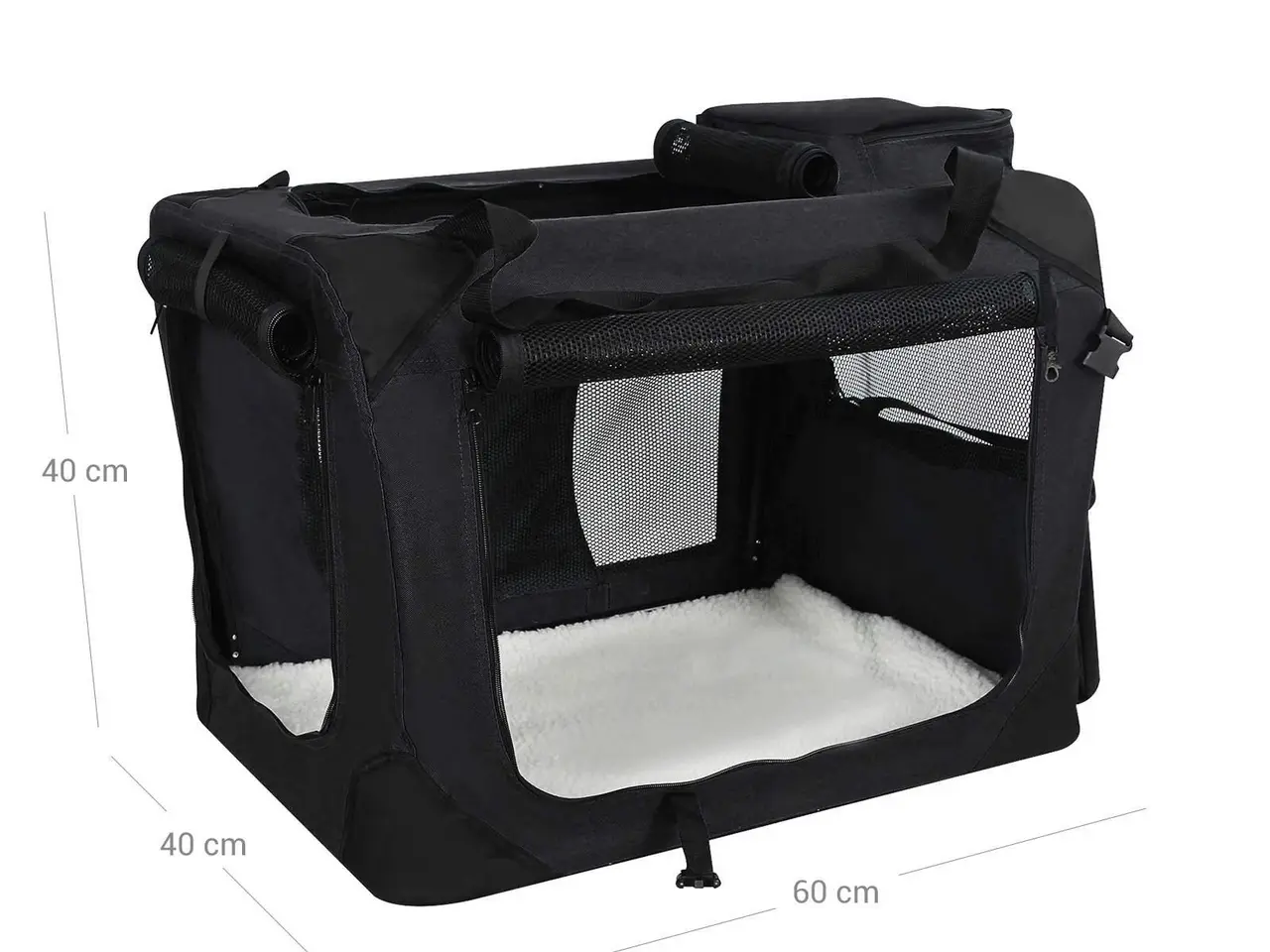 Billede 5 - Foldbar transporttaske til hund M PDC60H - sort