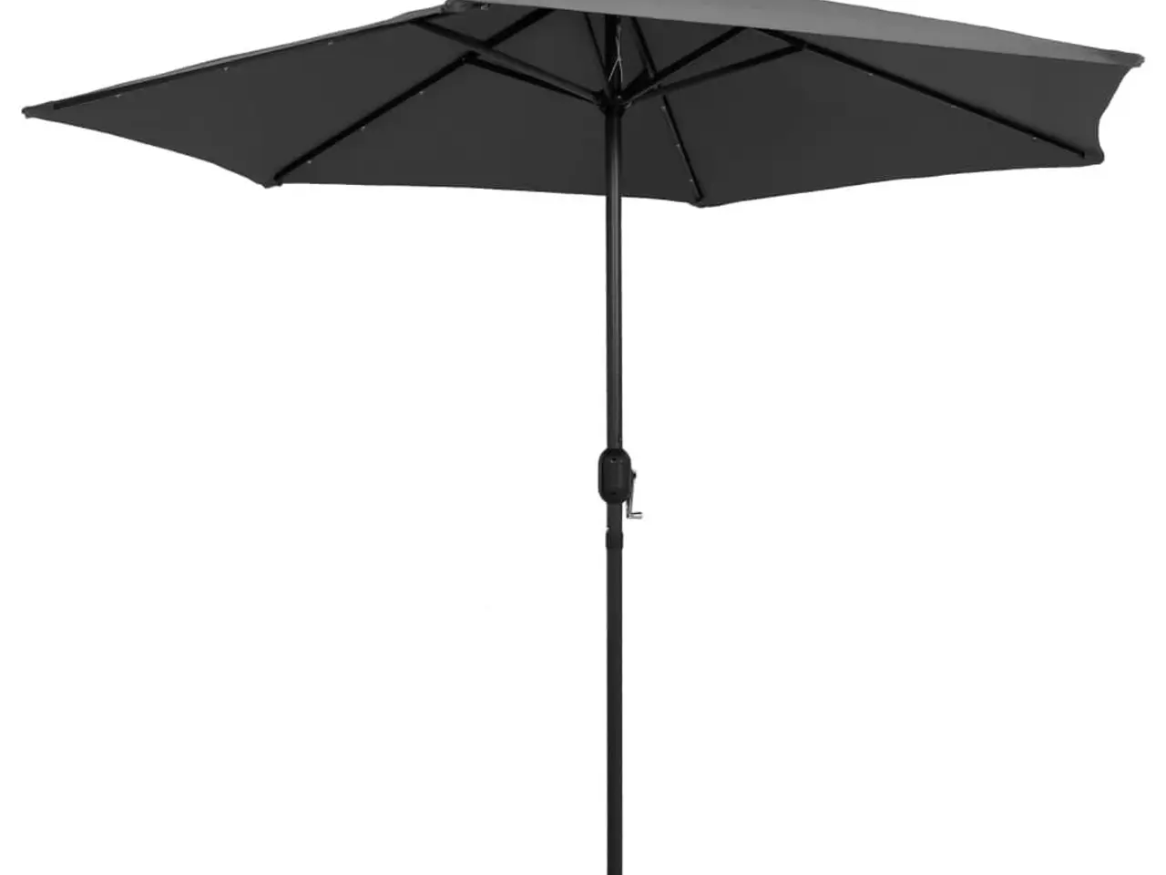 Billede 4 - Parasol med LED-lys og aluminiumsstang 270 cm - antracitgrå