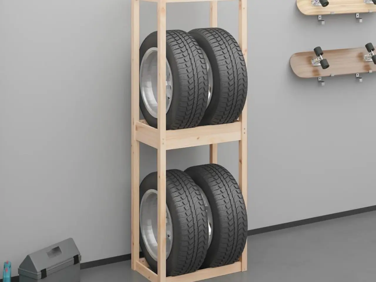 Billede 1 - Dækreol 63x40x180 cm massivt fyrretræ