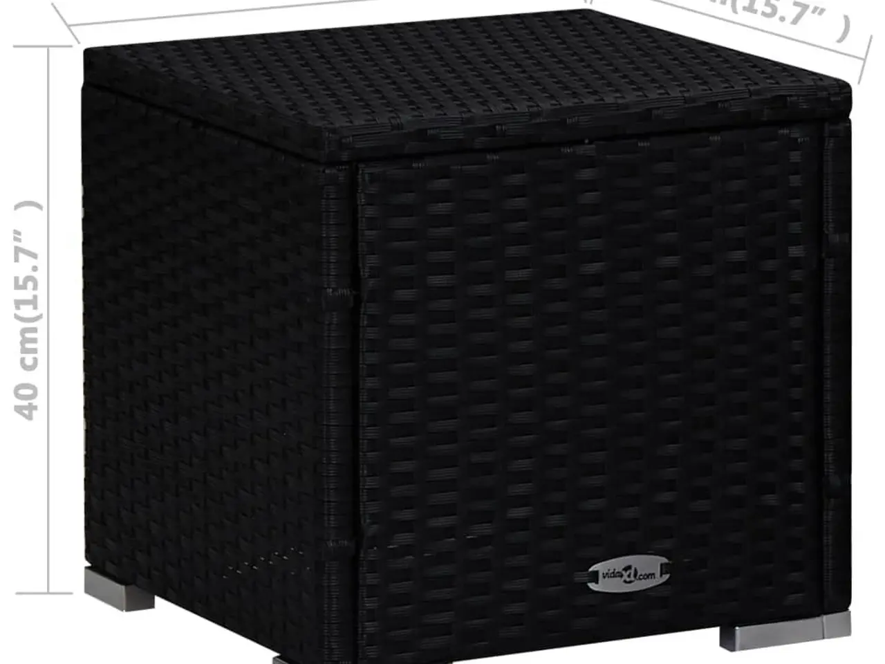 Billede 10 - Liggestole med tebord 3 dele polyrattan sort