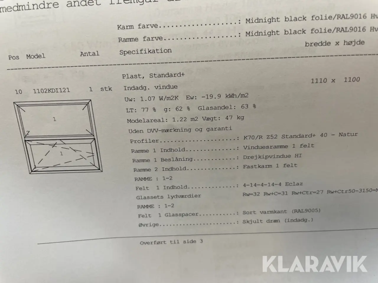 Billede 8 - Vindue Kastrup 1110x1100mm 1 styk