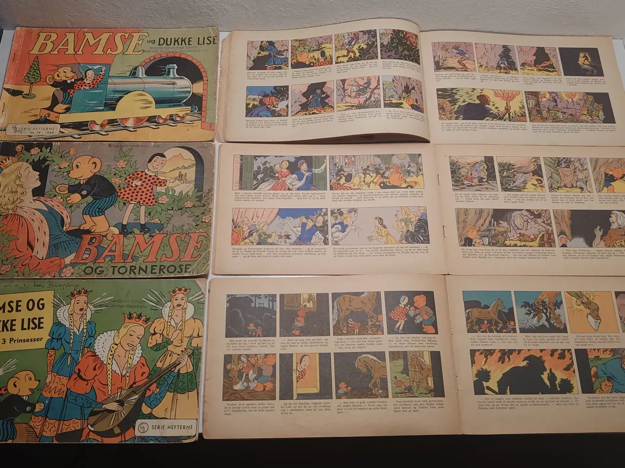 Billede 4 - 4 stk Bamse og Dukkelise fra 1943-58.