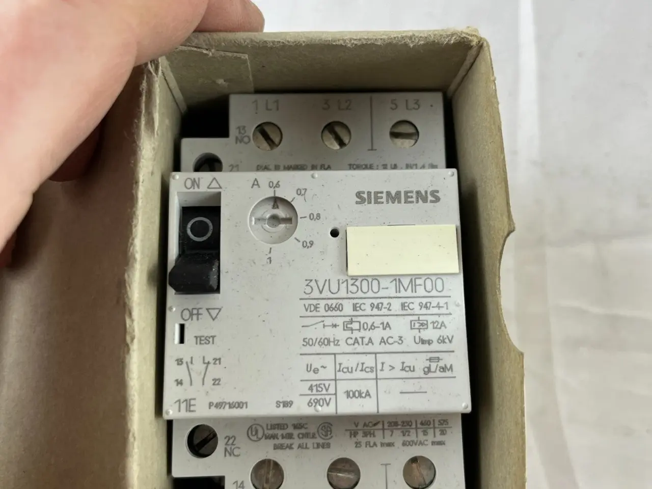 Billede 4 - Siemens 3VU1300‑1MF00 Motor Protection 0.6–1A