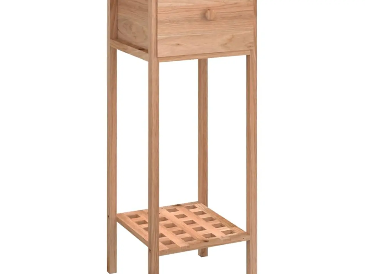 Billede 2 - Sidebord med skuffe i massivt valnøddetræ - 25 x 25 x 60 cm