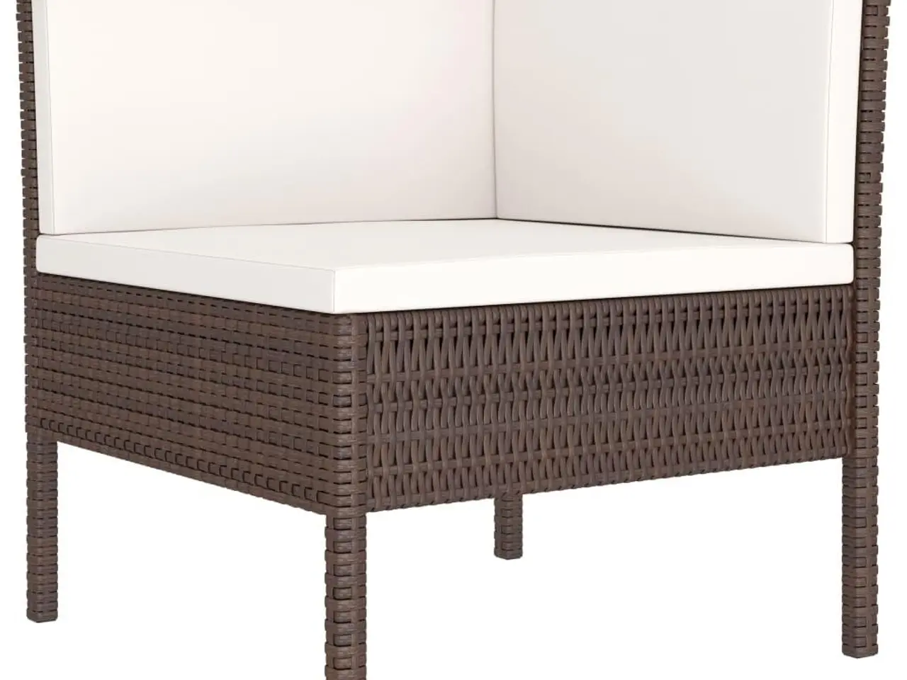 Billede 3 - Loungesæt til haven 3 dele med hynder polyrattan brun