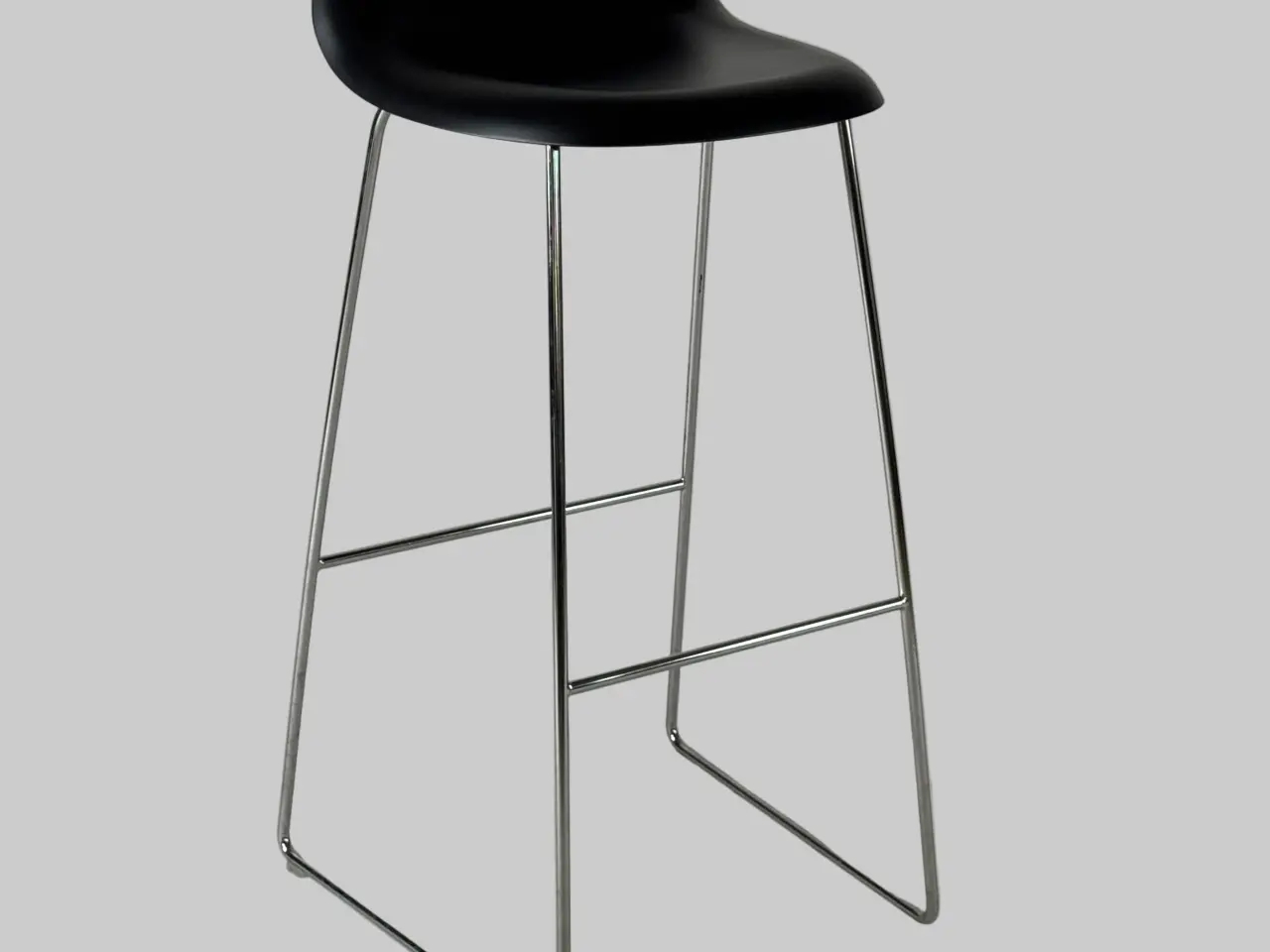 Billede 1 - GUBI 3D Bar Stool Barstol – Sort/Krom Stel SH 75 cm