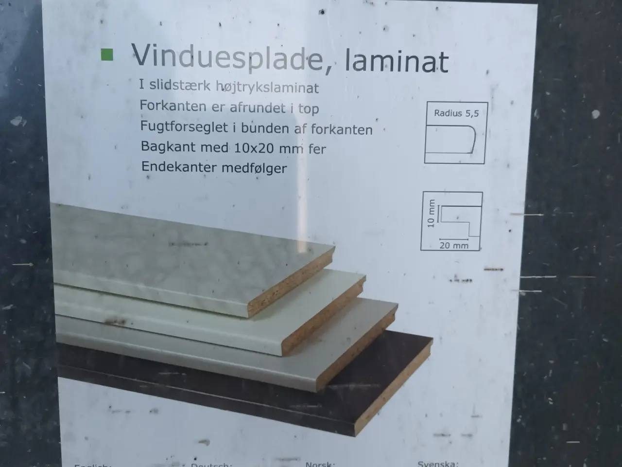 Billede 1 - Vindues plade/ bundstykke 