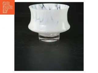 Marmoreret glasskål