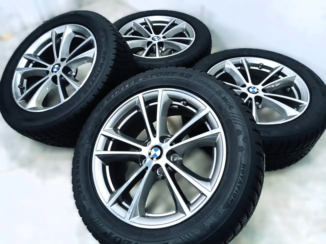 Billede 2 - 5x112 17" ET27 nav 66,6ø BMW vintersæt inkl.TPMS