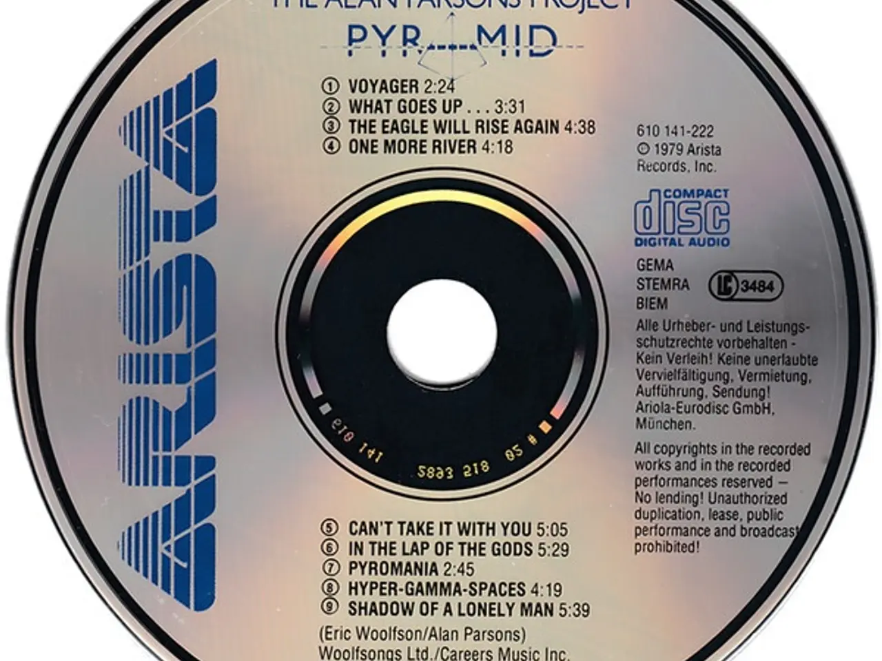 Billede 3 - The Alan Parsons Project – Pyramid – CD