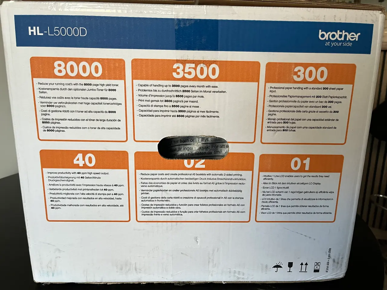 Billede 2 - NY Brother HL-L5000D printer