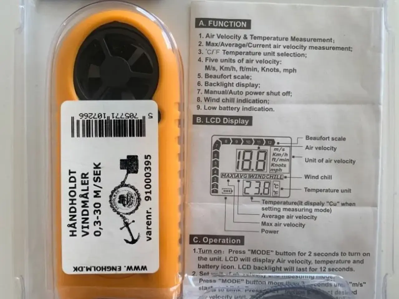 Billede 3 - Anemometer / vindmåler