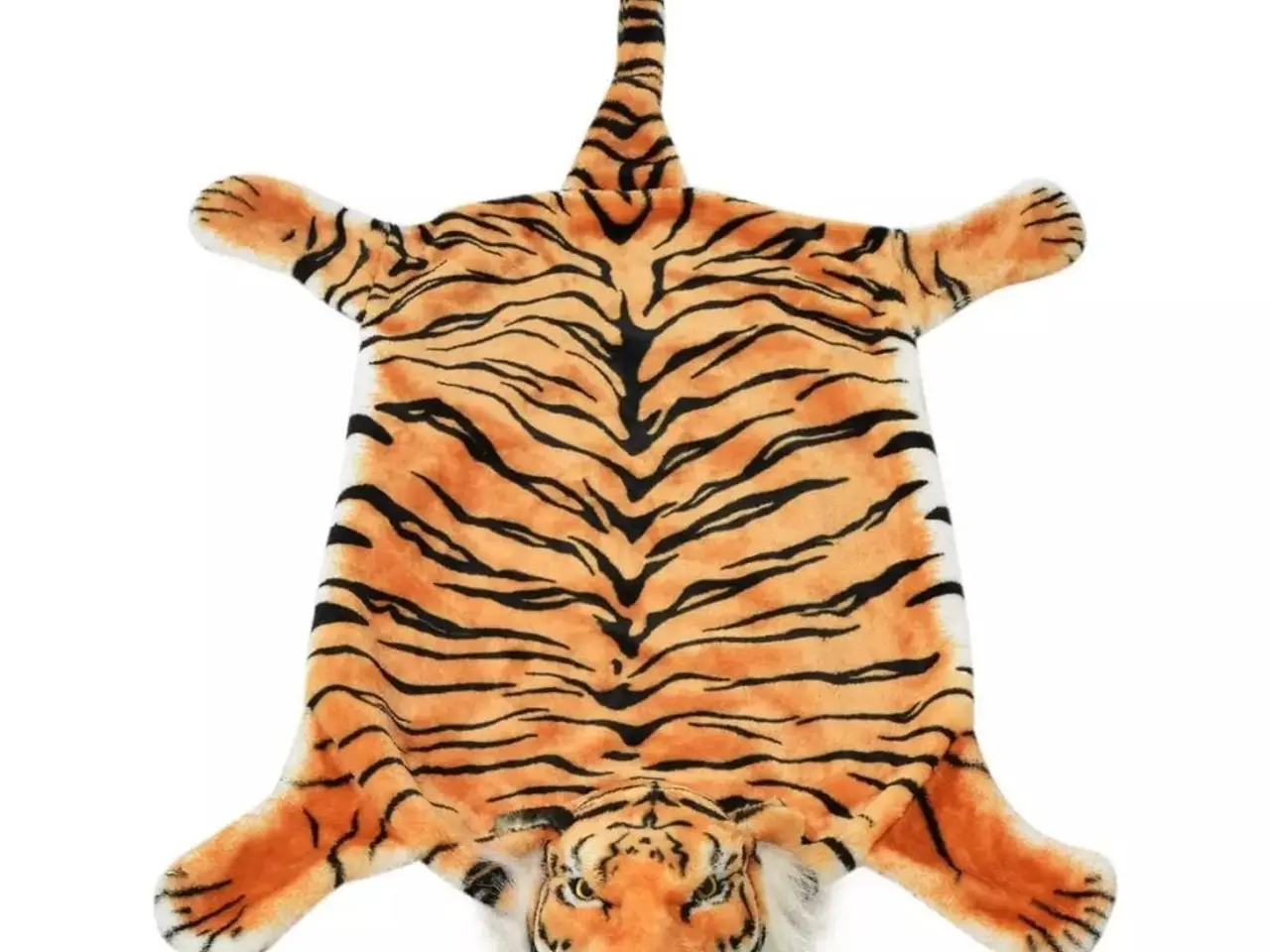 Billede 3 - Tigertæppe i plys - 144 x 78 cm, brun